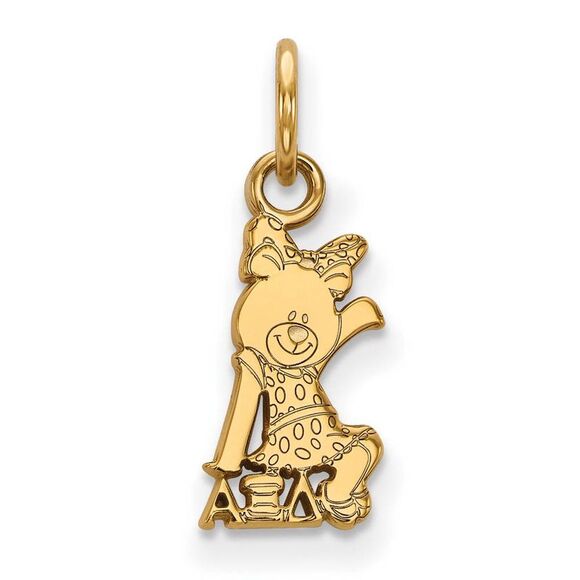 14K Gold Plated Silver Alpha Xi Delta XS (Tiny) Charm or Pendant - Picture 1 of 3